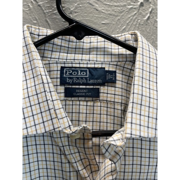 Polo Ralph Lauren Mens Shirt 17 36/37 Regent Classic Fit L/S Button Up Check - Picture 3 of 4